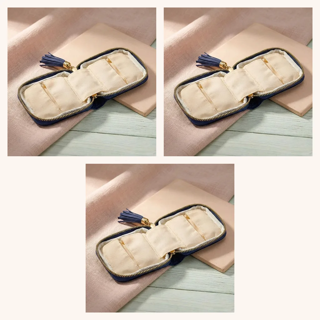 Five-Layer Velvet Jewelry Roll