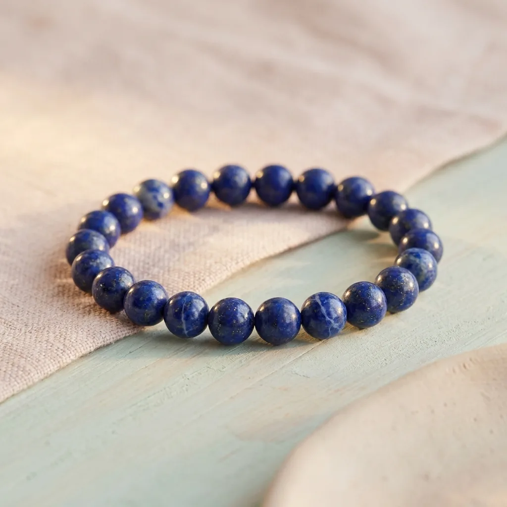 Lapis Lazuli Bead Bracelet, 8mm